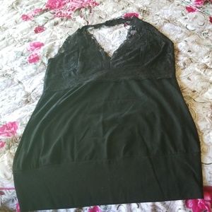 Black sleeveless top